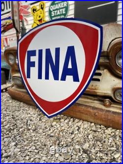 Antique Vintage Old Style Fina Gas Station Sign 40
