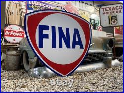 Antique Vintage Old Style Fina Gas Station Sign 40