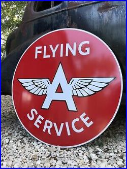 Antique Vintage Old Style Flying A Gas Oil Sign 40