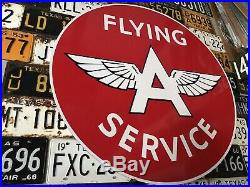 Antique Vintage Old Style Flying A Gas Oil Sign 40