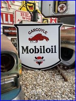 Antique Vintage Old Style Gargoyle Mobil oil Service Station Sign 40