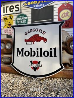 Antique Vintage Old Style Gargoyle Mobil oil Service Station Sign 40