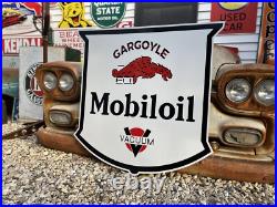 Antique Vintage Old Style Gargoyle Mobil oil Service Station Sign 40
