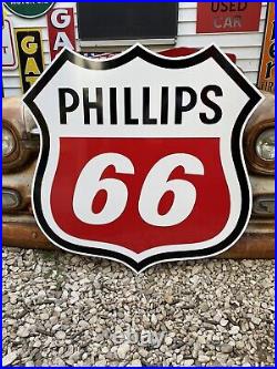 Antique Vintage Old Style Gas Phillips 66 Service Station Sign