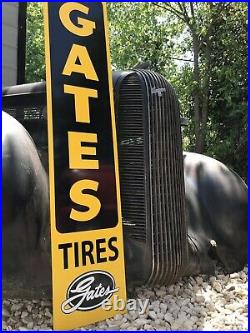 Antique Vintage Old Style Gates Tires Sign