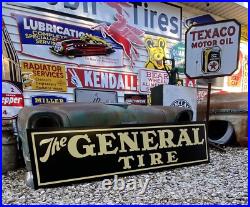 Antique Vintage Old Style General Tires Service Station Sign