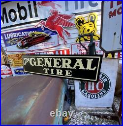 Antique Vintage Old Style General Tires Service Station Sign