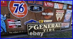 Antique Vintage Old Style General Tires Service Station Sign