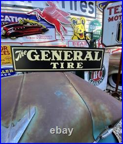 Antique Vintage Old Style General Tires Service Station Sign