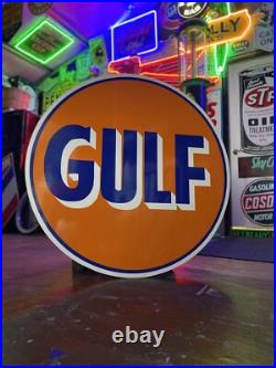 Antique Vintage Old Style Gulf Gas Station Sign 40 Antique Vintage Old Style Gulf Gas Station Sign 40