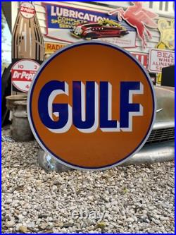 Antique Vintage Old Style Gulf Gas Station Sign 40 Antique Vintage Old Style Gulf Gas Station Sign 40