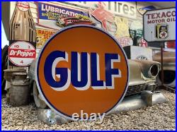 Antique Vintage Old Style Gulf Gas Station Sign 40 Antique Vintage Old Style Gulf Gas Station Sign 40