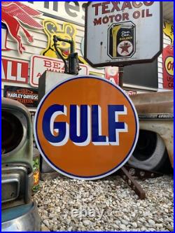 Antique Vintage Old Style Gulf Gas Station Sign 40 Antique Vintage Old Style Gulf Gas Station Sign 40
