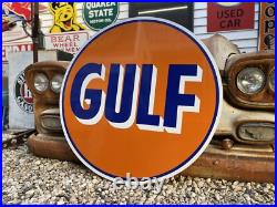 Antique Vintage Old Style Gulf Gas Station Sign 40 Antique Vintage Old Style Gulf Gas Station Sign 40