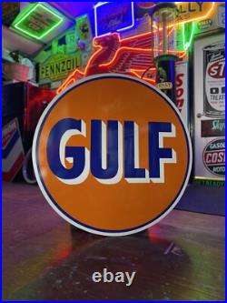 Antique Vintage Old Style Gulf Gas Station Sign 40 Antique Vintage Old Style Gulf Gas Station Sign 40