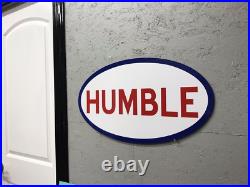 Antique Vintage Old Style Humble Gas Sign Humble TX