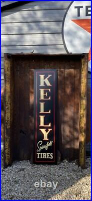Antique Vintage Old Style Kelly Springfield Tires Sign Antique Vintage Old Style Kelly Springfield Tires Sign