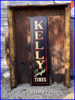 Antique Vintage Old Style Kelly Springfield Tires Sign Antique Vintage Old Style Kelly Springfield Tires Sign