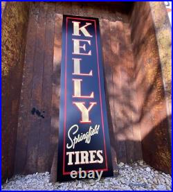 Antique Vintage Old Style Kelly Springfield Tires Sign Antique Vintage Old Style Kelly Springfield Tires Sign