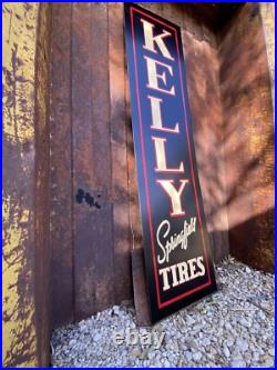 Antique Vintage Old Style Kelly Springfield Tires Sign Antique Vintage Old Style Kelly Springfield Tires Sign
