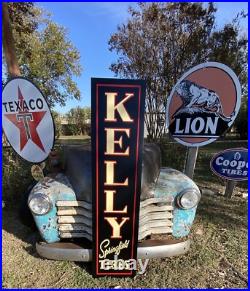 Antique Vintage Old Style Kelly Springfield Tires Sign Antique Vintage Old Style Kelly Springfield Tires Sign