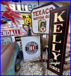 Antique Vintage Old Style Kelly Springfield Tires Sign Antique Vintage Old Style Kelly Springfield Tires Sign