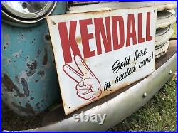 Antique Vintage Old Style Kendall Motor Oil Sign