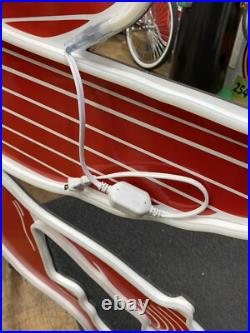 Antique Vintage Old Style LED Neon Mobil Pegasus Gas Oil Service Sign 41x67