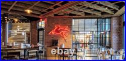 Antique Vintage Old Style LED Neon Mobil Pegasus Gas Oil Service Sign 41x67