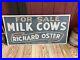 Antique-Vintage-Old-Style-Large-48x24-Richard-Oster-Milk-Cows-Sale-Farm-Sign-01-nizl