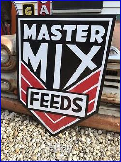 Antique Vintage Old Style Master Mix Feed Seed Farm Sign