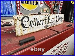 Antique Vintage Old Style Metal Collectable Coins Gold And Silver Sign