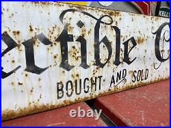 Antique Vintage Old Style Metal Collectable Coins Gold And Silver Sign