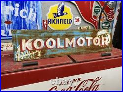 Antique Vintage Old Style Metal Kool Motor Gas Oil Sign
