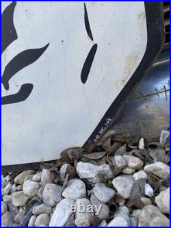 Antique Vintage Old Style Metal Oilzum gas Oil Sign