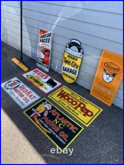 Antique Vintage Old Style Metal Signs Gas Oil Soda Mix/Match 20 Made USA Antique Vintage Old Style Metal Signs Gas Oil Soda Mix/Match 20 Made USA