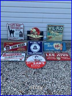 Antique Vintage Old Style Metal Signs Gas Oil Soda Mix/Match 6