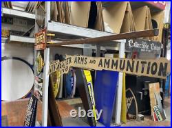 Antique Vintage Old Style Metal Winchester Arms And Ammunition Sign