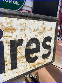 Antique Vintage Old Style Mobil Tires Gas Oil Sign