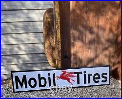 Antique Vintage Old Style Mobil Tires Service Station Sign