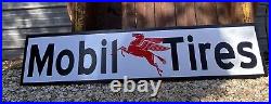 Antique Vintage Old Style Mobil Tires Service Station Sign