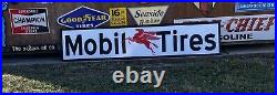 Antique Vintage Old Style Mobil Tires Service Station Sign