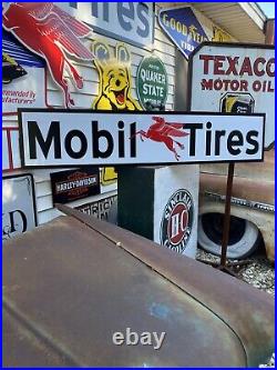 Antique Vintage Old Style Mobil Tires Service Station Sign