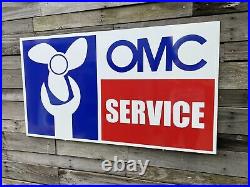 Antique Vintage Old Style OMC Boat sign
