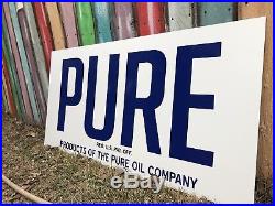 Antique Vintage Old Style PURE Gas Oil Sign Service Station
