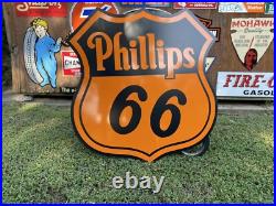 Antique Vintage Old Style Phillips 66 Gas Oil 39 Sign Antique Vintage Old Style Phillips 66 Gas Oil 39 Sign