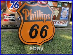 Antique Vintage Old Style Phillips 66 Gas Oil 39 Sign Antique Vintage Old Style Phillips 66 Gas Oil 39 Sign