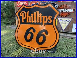 Antique Vintage Old Style Phillips 66 Gas Oil 39 Sign Antique Vintage Old Style Phillips 66 Gas Oil 39 Sign