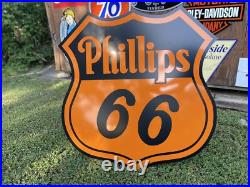 Antique Vintage Old Style Phillips 66 Gas Oil 39 Sign Antique Vintage Old Style Phillips 66 Gas Oil 39 Sign