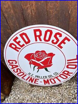 Antique Vintage Old Style Red Rose Gasoline 40